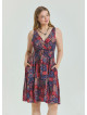 V Neck Robe Red Plus Size Dress 4588